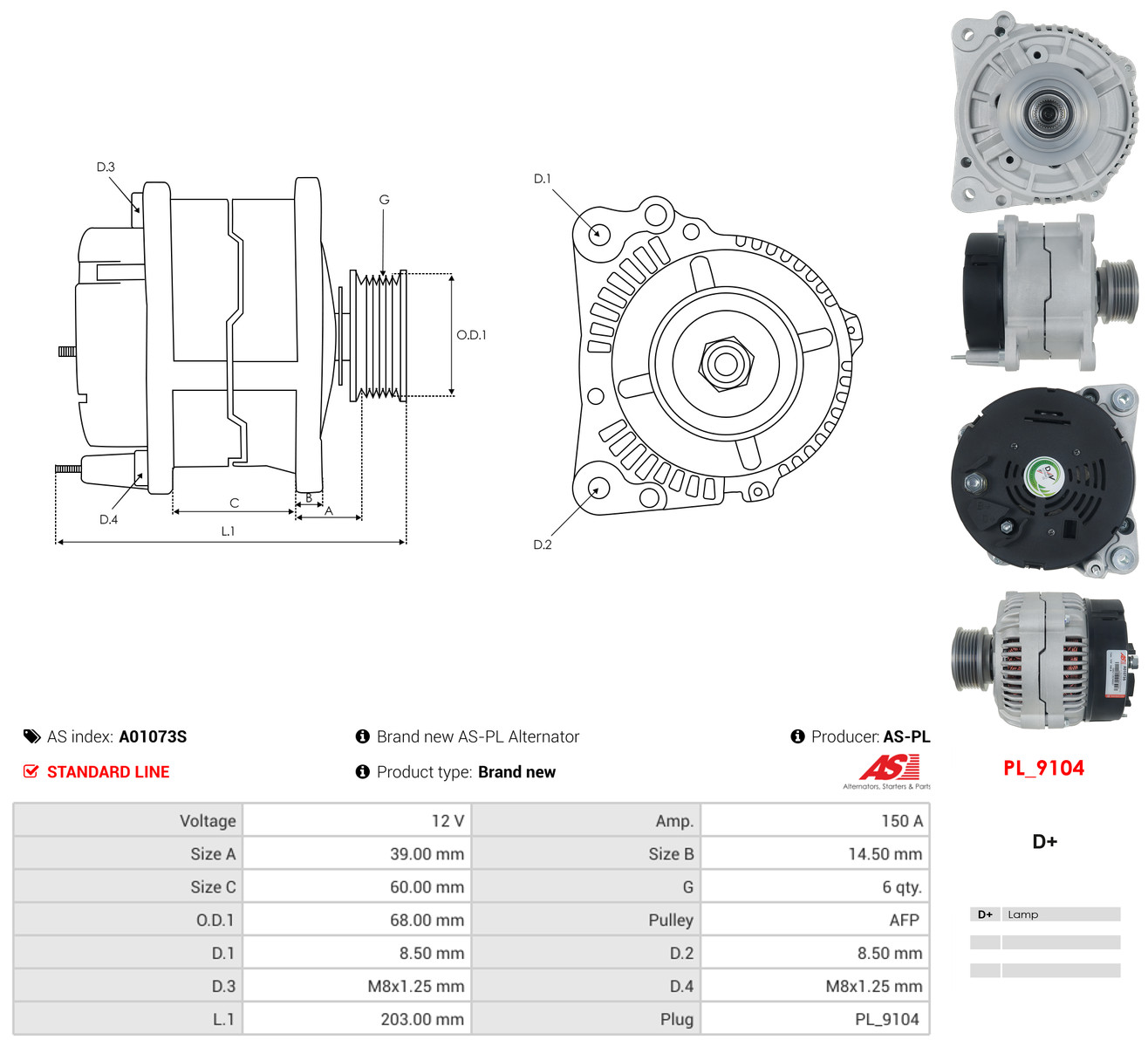 Alternator 12 V