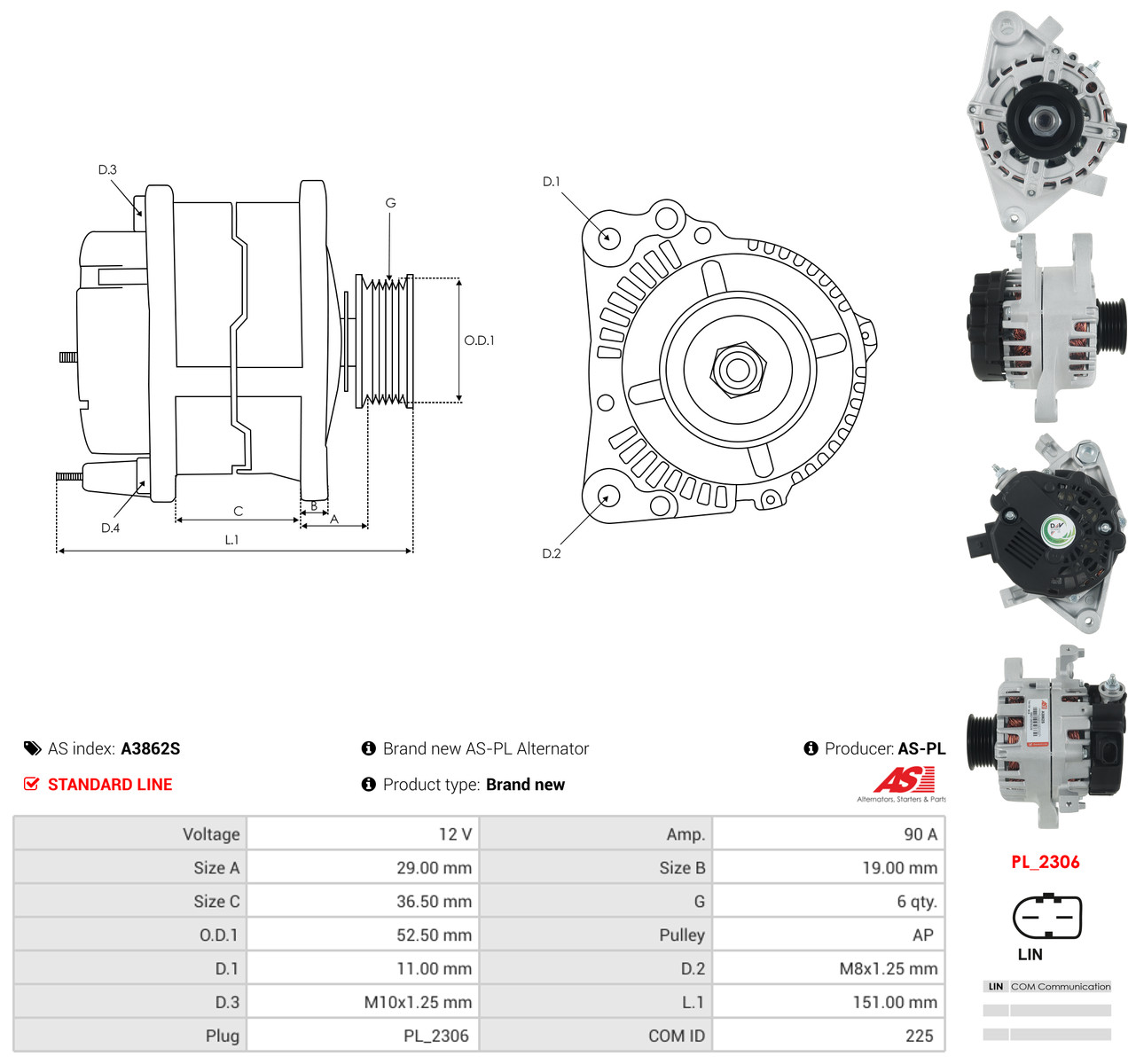 Alternator 12 V