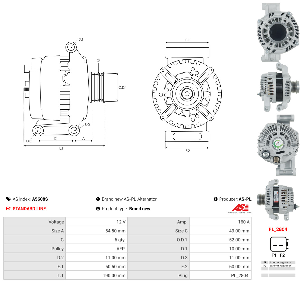 Alternator 12 V