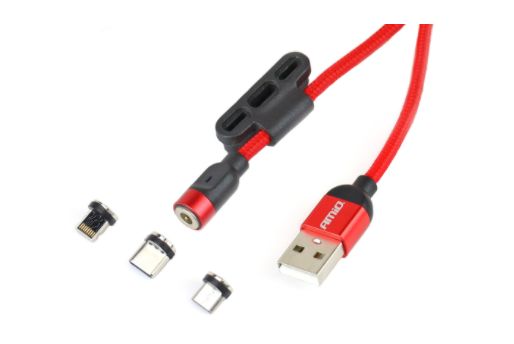 MULTIKABEL PENTRU LADOWAREK Z Capete MAGNETYCZNYMI LIGHTNING/USB C/MICRO USB 100CM
