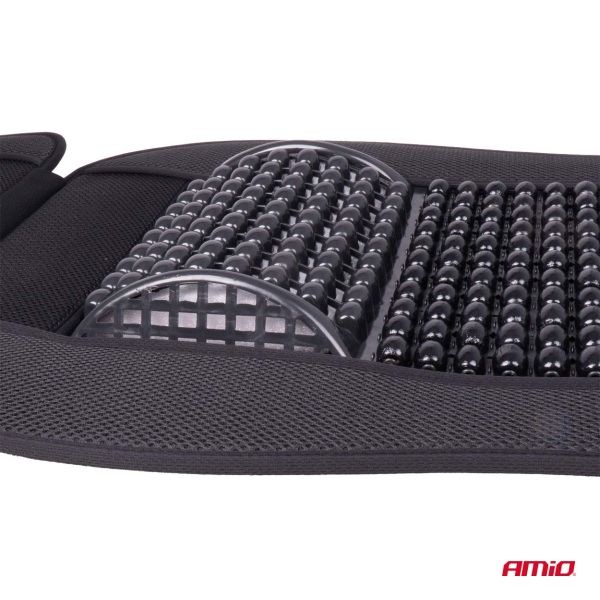 Husă scaun cu suport lombar 110x46 cm negru