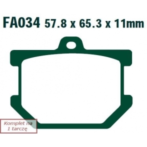 Plăcuțe frână moto 58x65 mm