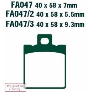 Plăcuțe frână moto 40x50 mm