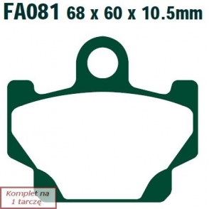 Plăcuțe frână moto 68x60 mm