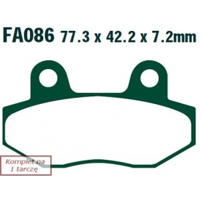 Plăcuţe de frână 77x42 mm