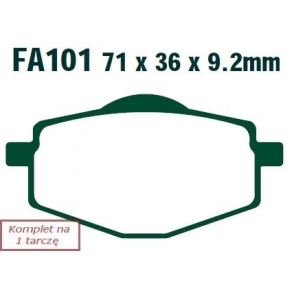 Plăcuţe de frână 71x36 mm