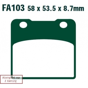 Plăcuţe de frână 58x54 mm