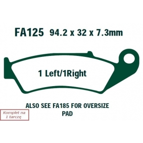Plăcuţe de frână 94x32 mm