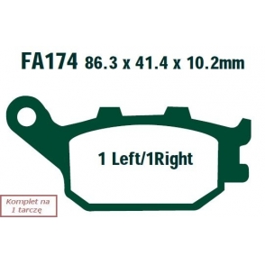 Plăcuțe de frână 86x41 mm