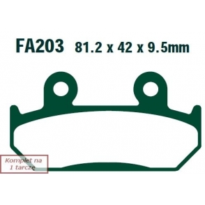 Plăcuțe de frână 81x42 mm