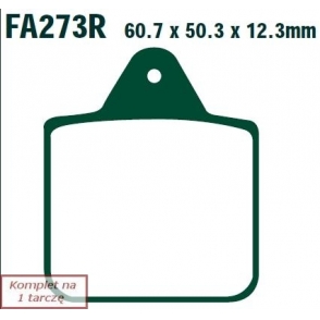 Plăcuțe de frână stânga 61x50 mm