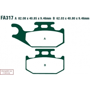 Plăcuțe de frână 82x41x9,46 mm