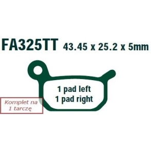 Plăcuțe de frână 43x25 mm