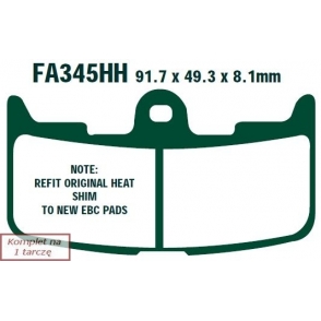 Plăcuțe de frână 92x49 mm