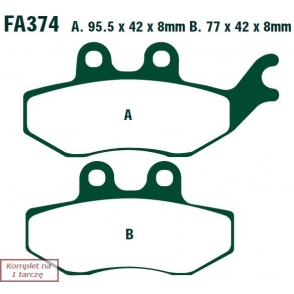 Plăcuțe de frână 96x42x8 mm