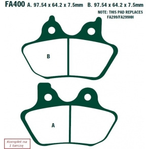 Plăcuțe de frână 98x64x8,1 mm