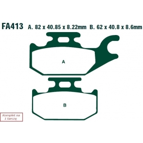 Plăcuțe de frână 82x41x8,6 mm