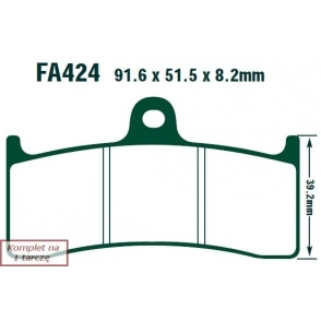 Plăcuțe de frână 92x52 mm