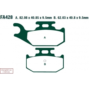Plăcuțe de frână 82x41x9,5 mm