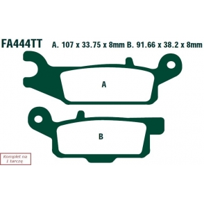 Plăcuțe de frână 107x34x8 mm