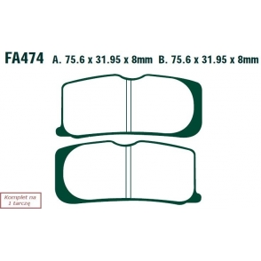 Plăcuțe de frână 76x32x8 mm
