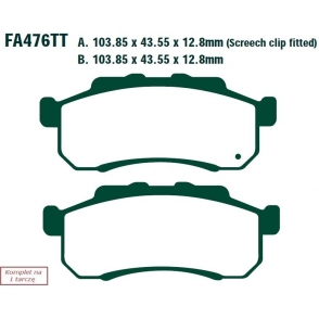Plăcuțe de frână 104x44x13 mm