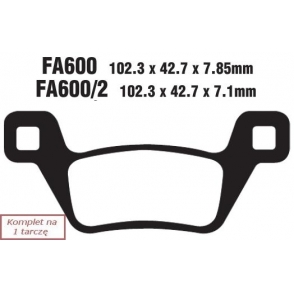 Plăcuțe de frână 102x43 mm