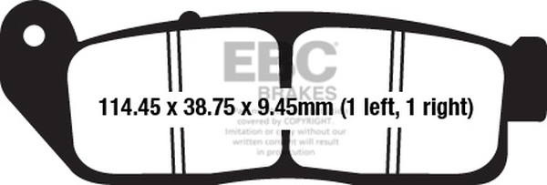 Plăcuțe de frână 114x39 mm