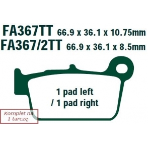 Placute de frana 67x36 mm