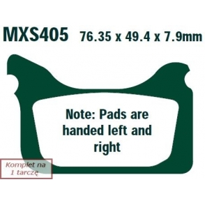 Placute de frana 76x49 mm