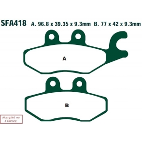 Plăcuțe de frână 97x39x9,3 mm