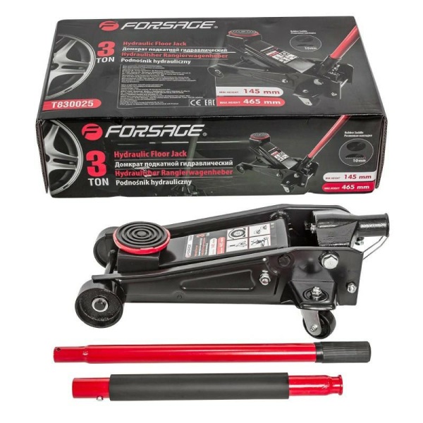 Cric Hidraulic Pentru Masini De 3 Tone Cu Douc Pistoane 145-465 Mm FORSAGE (46992)