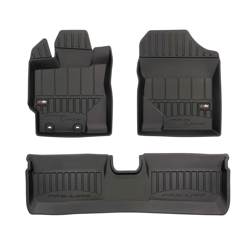 DYWANIKI GUMOWE KORYTKOWE F 3D TOYOTA YARIS III (OprOcz HYBRYD) 2011-2019