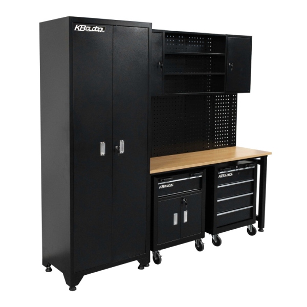 Set mobilier pentru atelier negru 236 cm