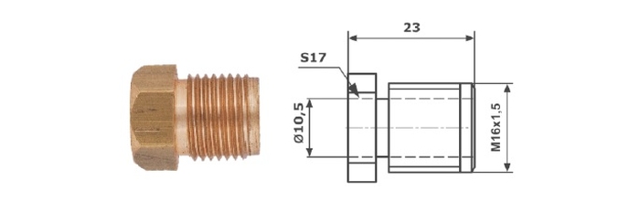Capat PRZEWODU HAM. M16X1 5