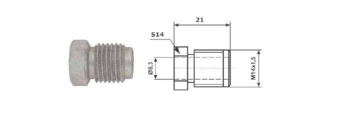 Capat PRZEWODU HAM. M14X1 5