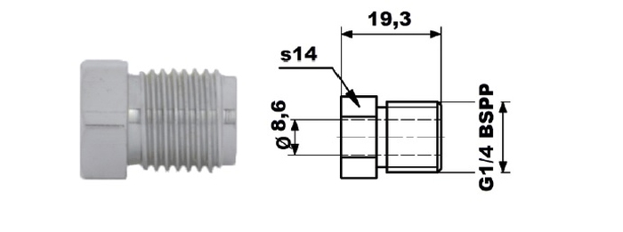 Capat PRZEWODU HAM. G1/4'BSPP