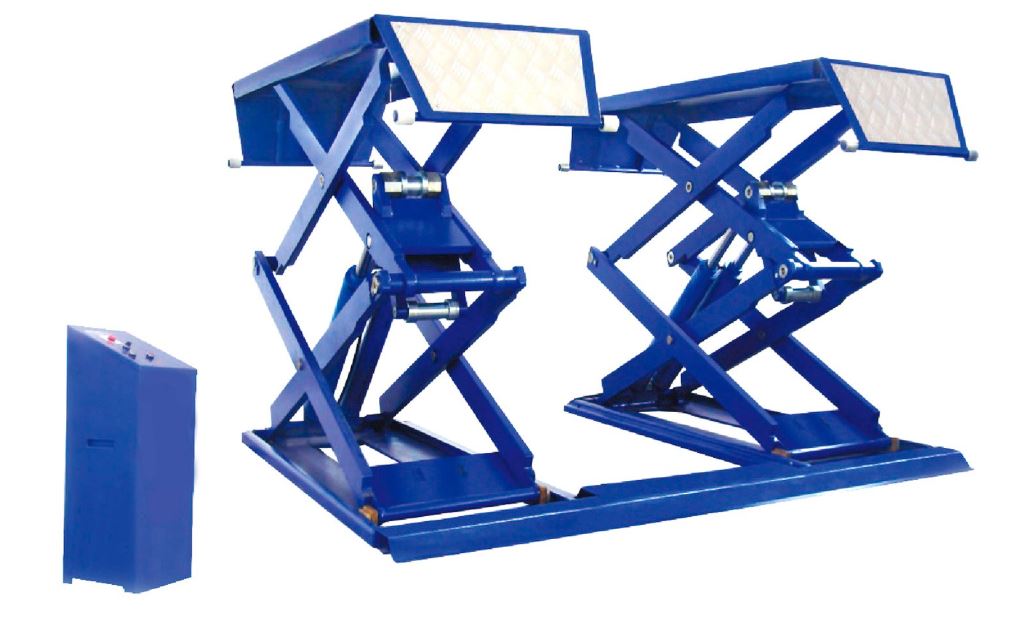 Ascensoare cu foarfece duble 3,8 t montat pe podea 110-1800 mm