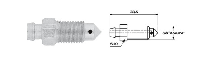 Surub/supapa aerisire 3/8"X24 34 mm