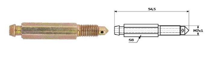 Surub supapa aerisire M7 55 mm