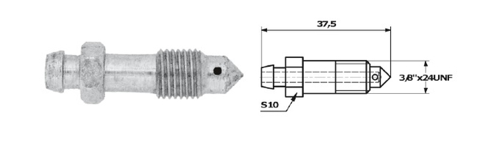 Surub supapa aerisire 3/8"X24 38 mm