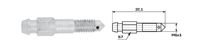 Surub supapa aerisire M6 37 mm