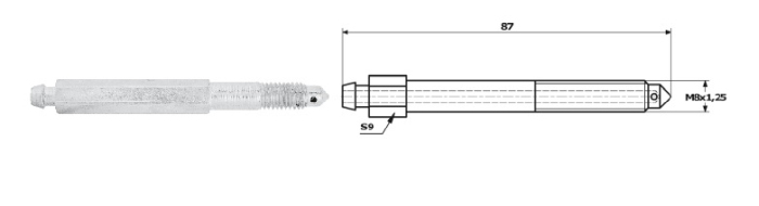 Surub/supapa aerisire M8 lungime 87 mm