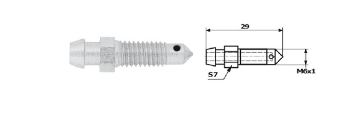 Surub/supapa aerisire M6 lungime 29 mm