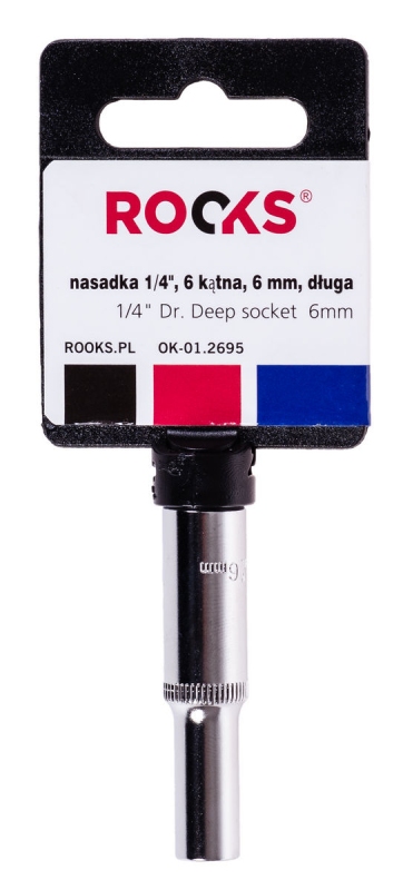 Tubulara de impact hexgonala lunga 1/4'' 6 mm