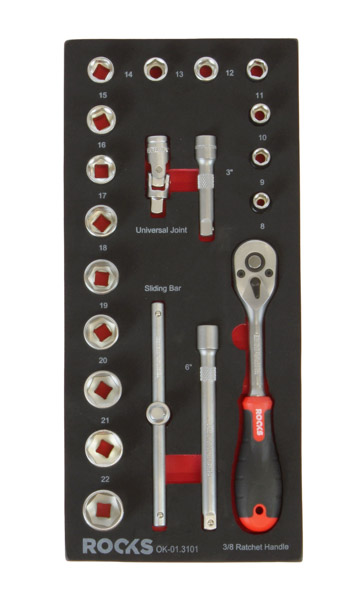 Set scule 3/8'' 20 piese