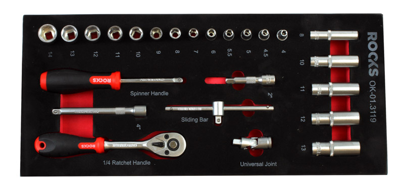 Set scule 1/4'' 24 piese