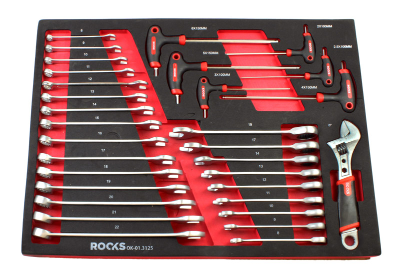 Insert with equipment for a workshop trolley