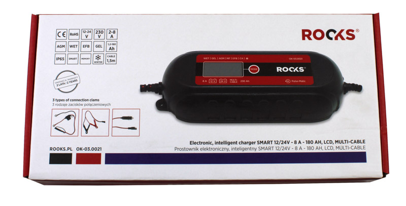 Redresor 12V 24V 8A 230 Ah LCD