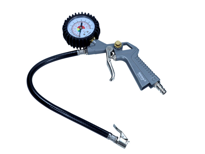 Pistol de umflat roți cu manometru 10 bar
